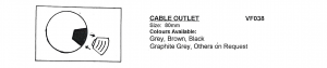 Injection Moulded 80mm Cable Outlet for desks available in a Variety of colours